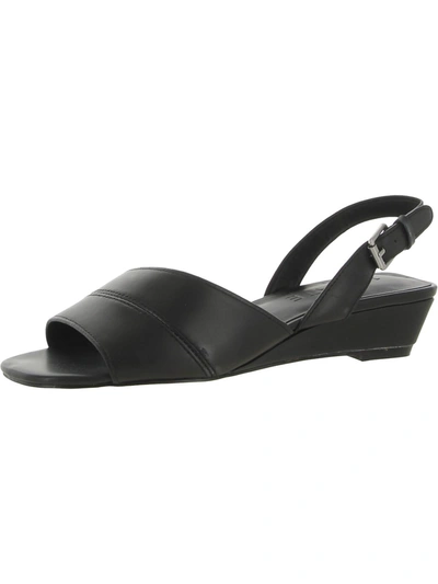 1.state Nai Womens Leather Open Toe Slingback Sandals In Black