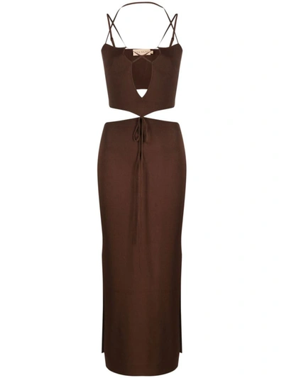 Aya Muse Reis Cutout Maxi Dress In Rust