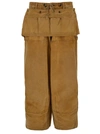 NEEDLES BEIGE JEANS WITH APRON DETAIL AND LOGO PATCH IN COTTON DENIM MAN
