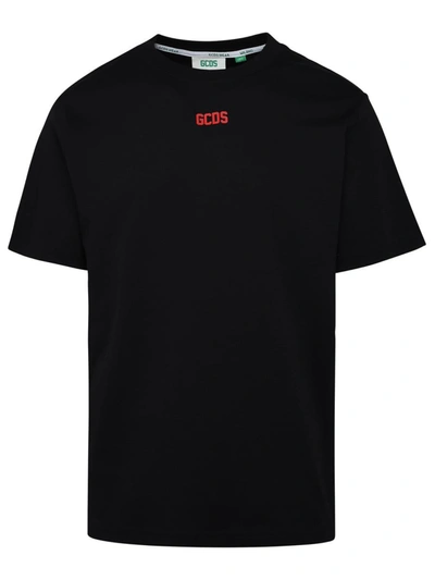 GCDS GCDS BLACK COTTON T-SHIRT