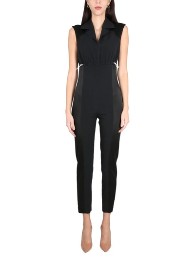 Boutique Moschino Panelled Sleeveless Jumpsuit In Black