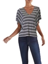 BCBGENERATION WOMENS STRIPED BATWING SLEEVE TOP