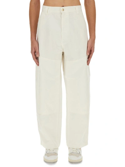 Carhartt Wip Cotton Pants In White