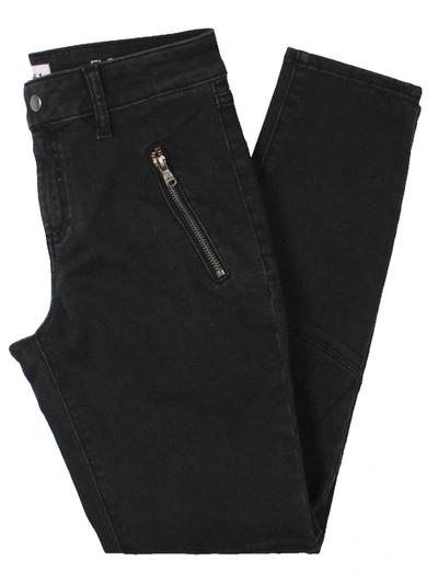Dl1961 Florence Womens Denim Patchwork Skinny Jeans In Black