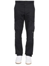 Comme Des Garçons Cotton Trousers With Reinforced Knees In Black