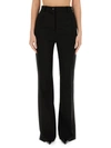 Dolce & Gabbana Flare Leg Trousers With Pockets And Belt Loops In Black