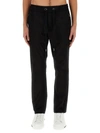 Dolce & Gabbana Flocked Logo Joggers In Black