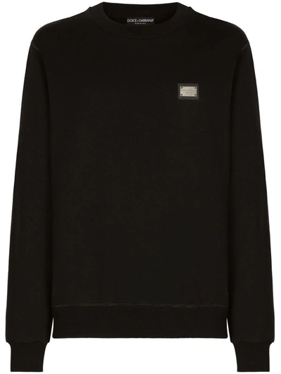 Dolce & Gabbana Jumper With Application In Black