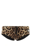 Dolce & Gabbana Leopard Print Nylon Swim Brief In Printed