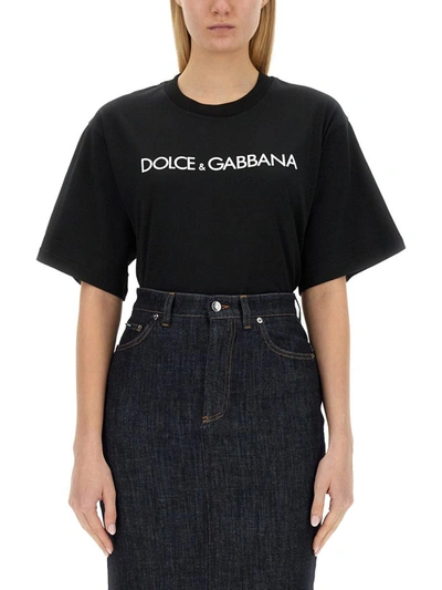 Dolce & Gabbana T-shirt With Logo In Black