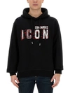 DSQUARED2 DSQUARED2 "ICON" SCRIBBLE COOL FIT SWEATSHIRT