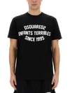 Dsquared2 Cool Fit Enfant Terribles Black T-shirt In Black