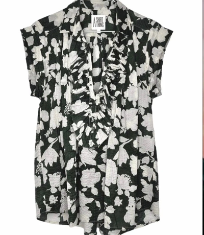 A Shirt Thing Logan Floral In Black