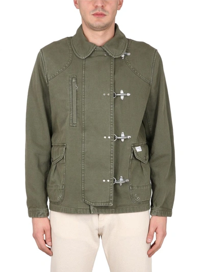 Fay 4 Hooks Jacket In Military Green