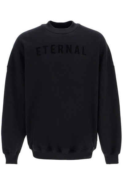 Fear Of God Eternal Printed Crewneck Sweatshirt In Black