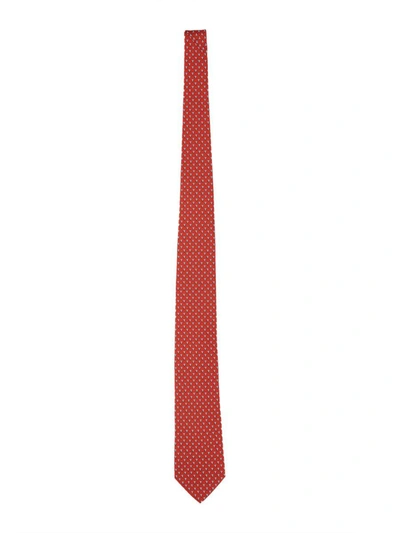 Ferragamo "mushroom" Tie In Red