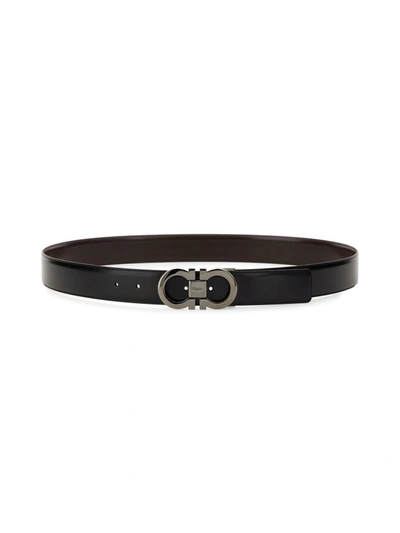 Ferragamo Leather Belt In Black