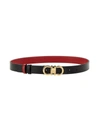 Ferragamo Gancio Contour Reversible Leather Belt In Black