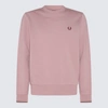 FRED PERRY FRED PERRY DUSTY PINK COTTON BLEND SWEATSHIRT