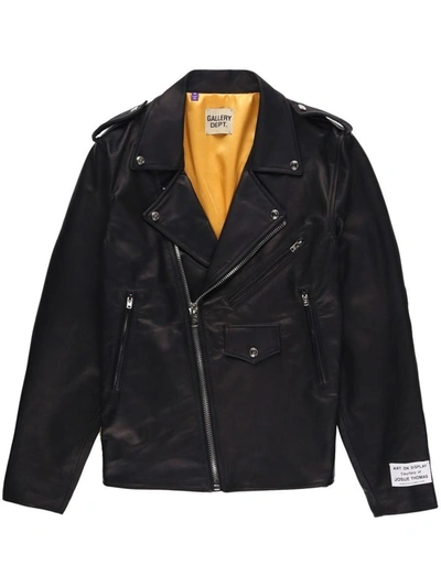 Gallery Dept. Leather Biker Jacket In Black
