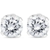 Pompeii3 1 1/2ct Diamond Push Push Studs Enhanced 14k White Gold In Multi