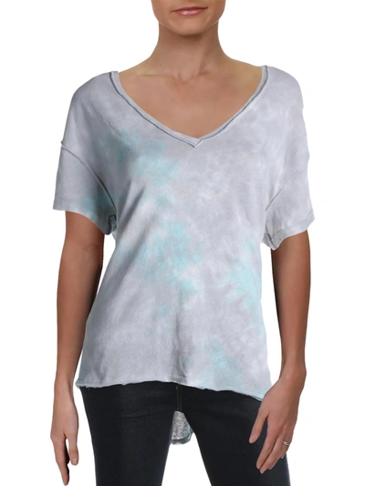 We The Free All Mine Womens Tie-dye V-neck T-shirt In Blue