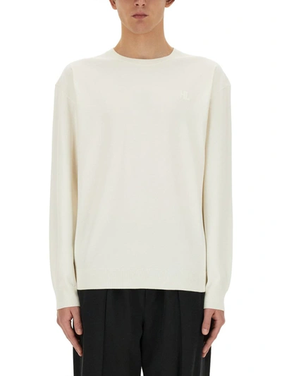 Helmut Lang Jersey With Logo In White