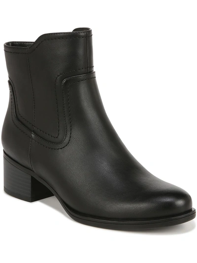 Naturalizer Kelby Booties In Black Faux Leather
