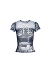 Ss24 Mesh Mini Tee In Belt Print
