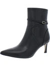 27 Edit Florette Womens Leather Pointed Toe Ankle Boots In Black