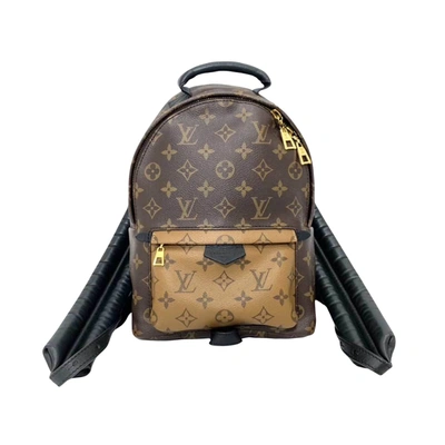 Pre-owned Louis Vuitton Palm Springs Canvas Backpack Bag () In Brown
