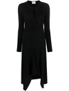 Isabel Marant A Medium-length Dress With Keyhole Collar In Black