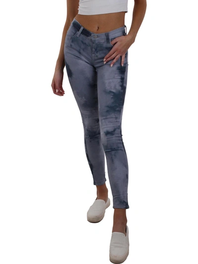 J Brand 620 Womens Denim Tie-dye Skinny Jeans In Grey