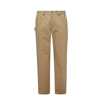 Jw Anderson Straight Cotton Chinos In Beige