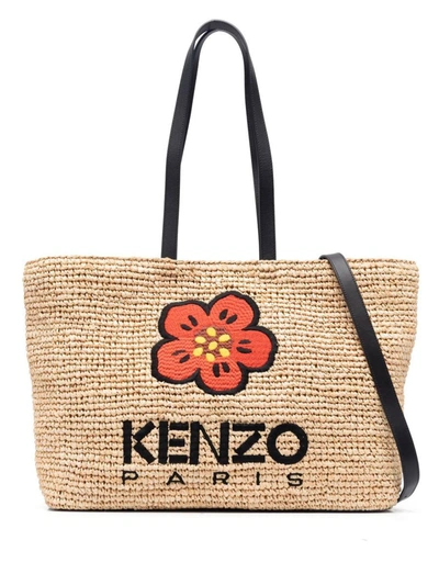 Kenzo Tote Bag In Cream