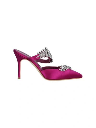 Manolo Blahnik Flat Shoes In Violet