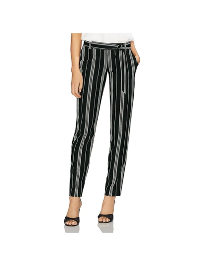 Vince Camuto Womens Striped Paper Bag Straight Leg Pants In Blue