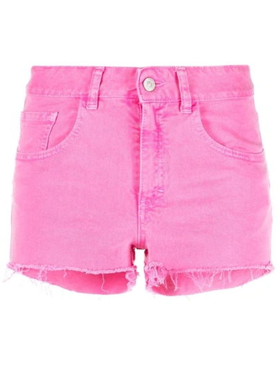 Mm6 Maison Margiela Mid-rise Mini Denim Shorts In Pink