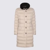 Moorer Vetiver Padded Coat In Mandorla