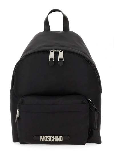 Moschino Backpack With Logo In Black