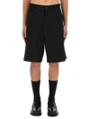 Moschino Bermuda With Logo In Black