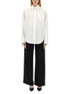 Moschino Heart Patch Collared Shirt In White