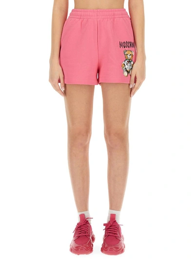 Moschino Teddy Bear Printed Straight In Pink