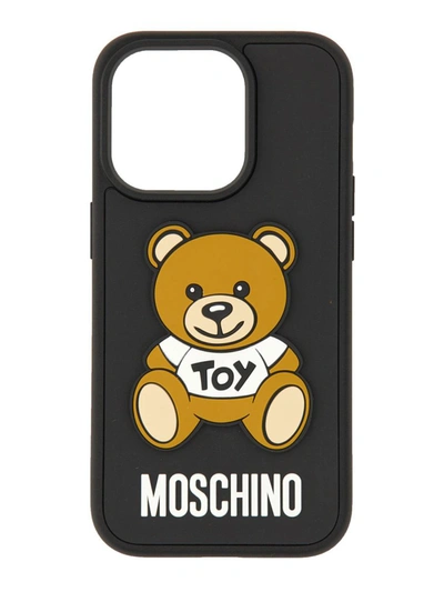 Moschino Teddy Cover For Iphone 14 Pro In Black