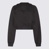 Off-white Cotton Sweatshirt With Frontal Logo In Black
