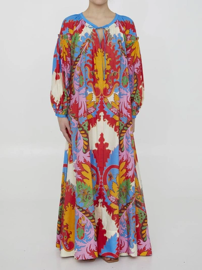 Etro Paisley Print Dress In Multicolor