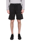 Parajumpers 'cairo' Black Shorts With Elastic Drawstring Waist And Logo Patch On The Front In Black