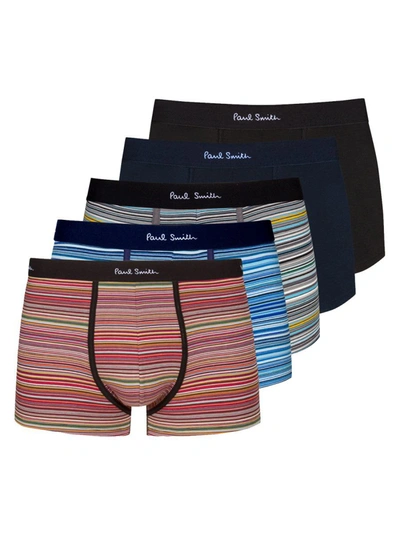 Paul Smith Pack Of Five Boxer Shorts In Multicolour
