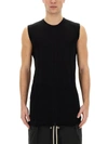 Rick Owens Black Concordians Basic Sleeveless Tank Top In Black