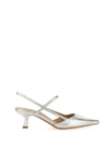 Roberto Festa Amai Metallic Leather Pumps In Silver